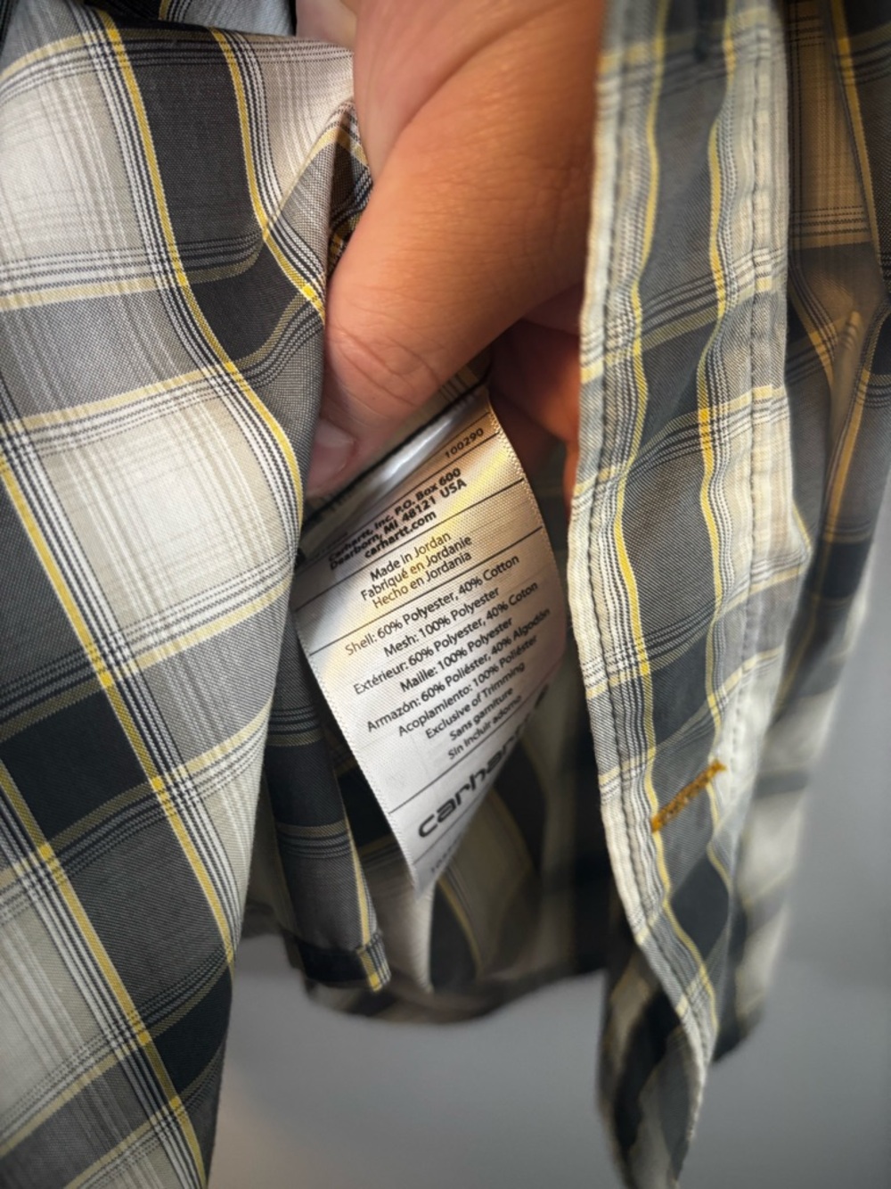 Carhartt Force Ridgefield Shirt Sz 2XL Relaxed Fit Plaid Work Shirt Wicking Vent - Picture 4 of 7